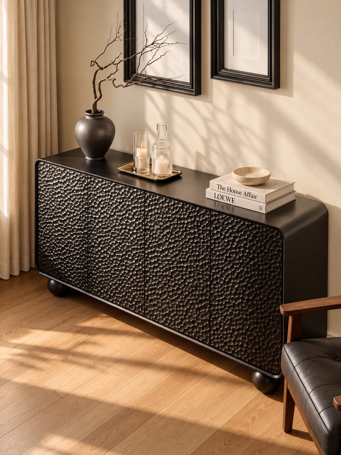 59"Sideboard Buffet Cabinet with Storage