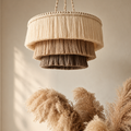 Cotton Fringe Chandelier Cappuccino