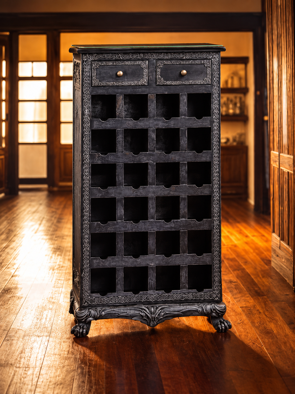 Gothic Wine Cabinet Home Decor Goth Gift