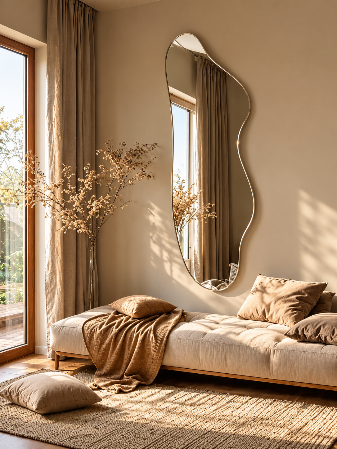 Frameless Irregular Wall Mirror