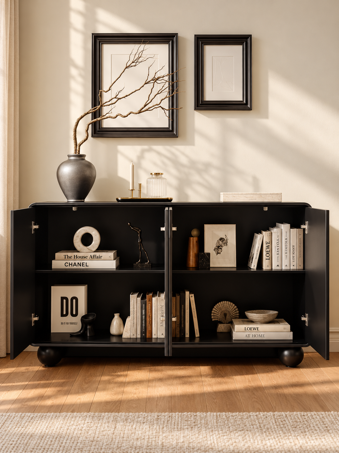 59"Sideboard Buffet Cabinet with Storage