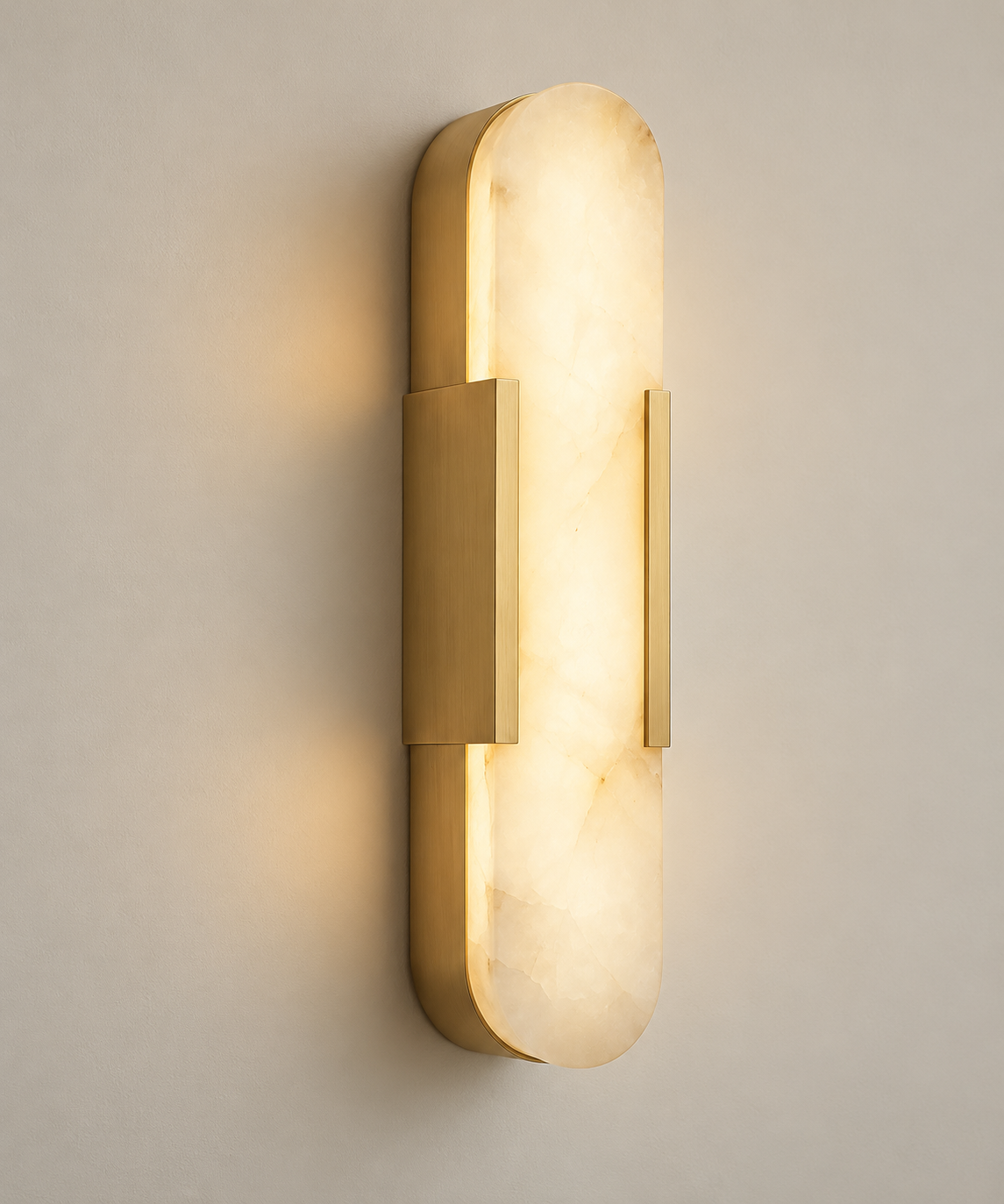 Araco Lumière Frozen Pulse Alabaster Wall Light