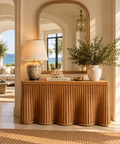 The ‘Scallop Tease’ Rattan Console
