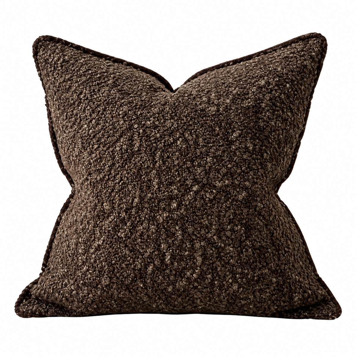 Sofia Chocolate Brown Boucle Cushion