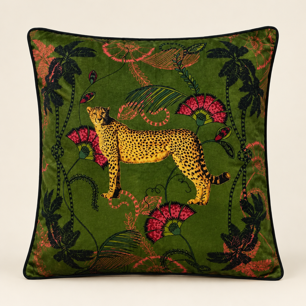 The Tropical Cheetah Cushion