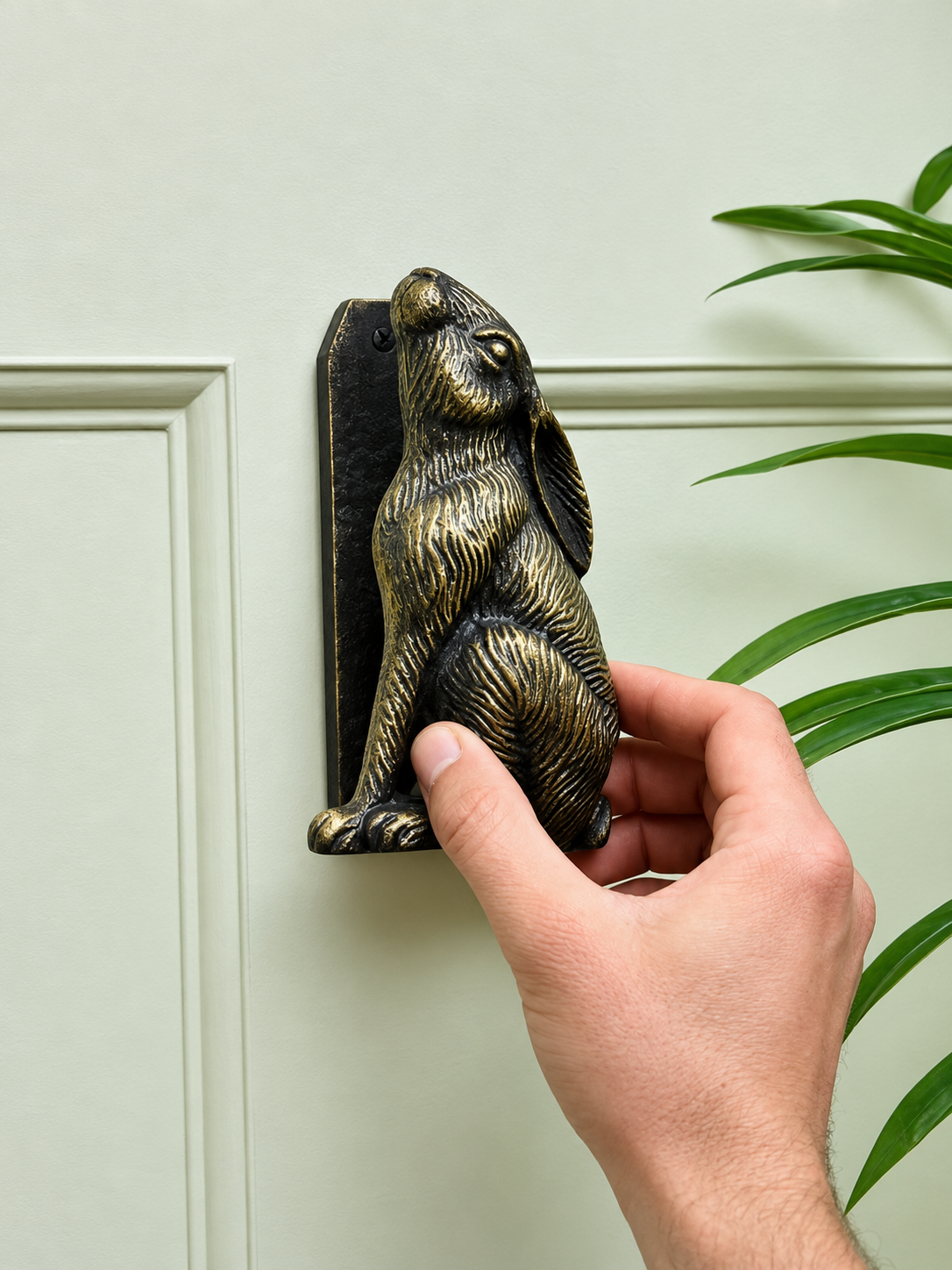 Miss Rabbit Door Knocker