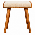 Country Chic Bouclé Footstool