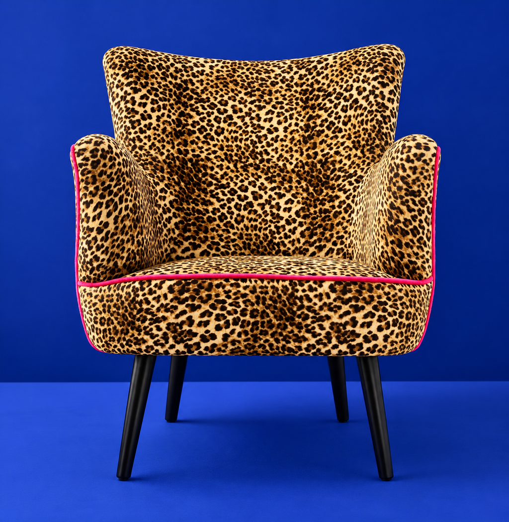 Jungle Love Armchair, Wood/Metal/Velvet, 77 X 76 X 83 cm